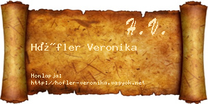 Höfler Veronika névjegykártya