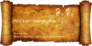 Höfler Veronika névjegykártya